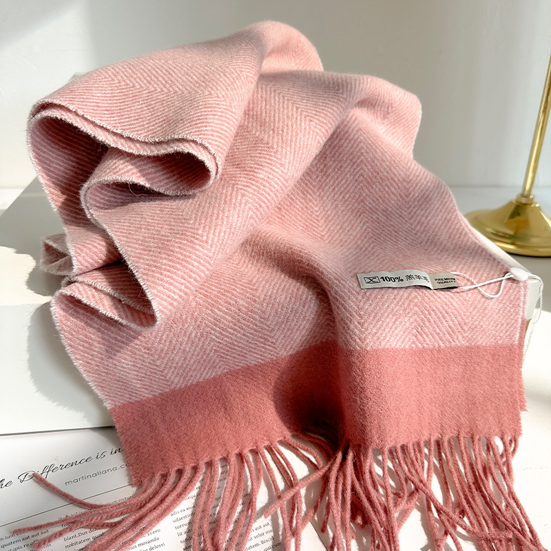 100% Syal Wol Murni Wanita Pri - Men Scarf Wool ulasan dan harga