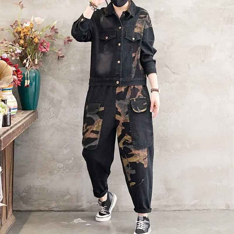 Setelan Jaket Denim Musim Gugu - Denim Jacket Vintage ulasan dan harga