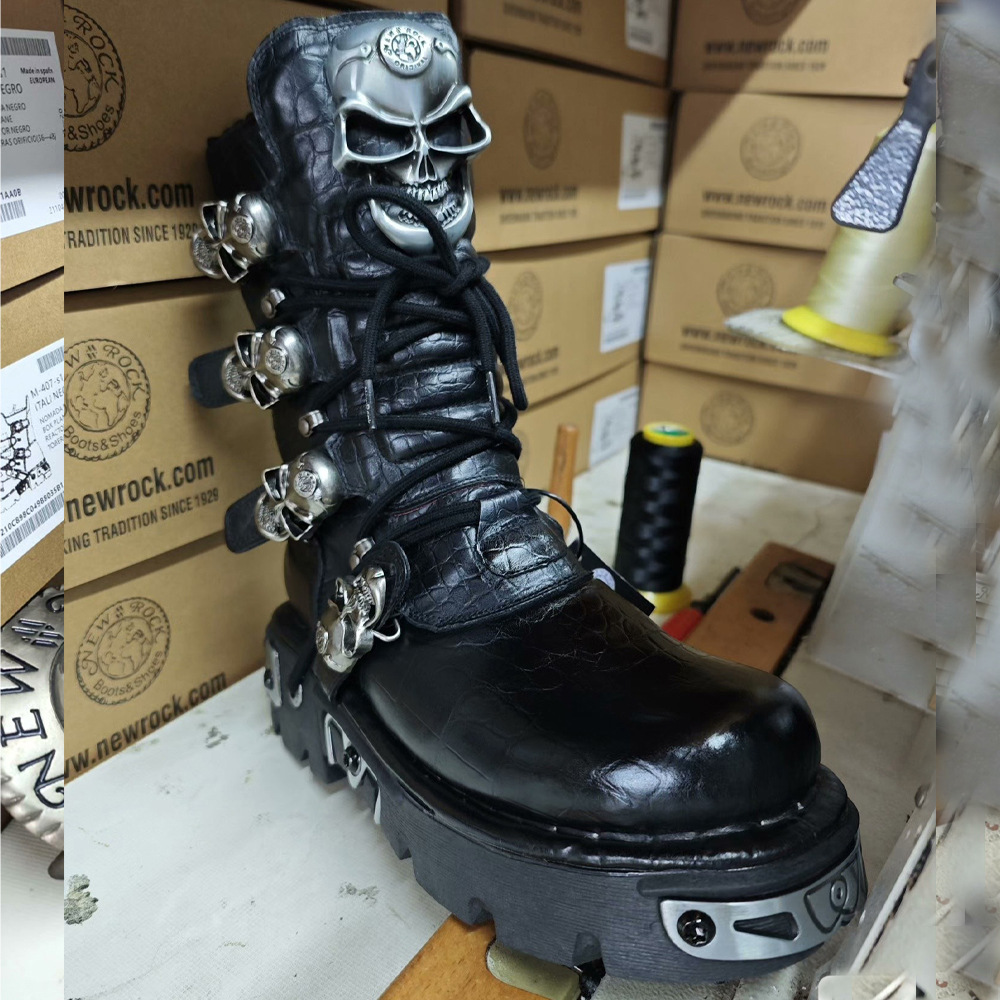 Sepatu Bot Motor Kulit Asli Pr - Mens Fashion Combat Boots ulasan dan harga
