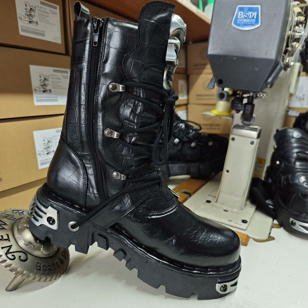 Sepatu Bot Motor Kulit Asli Pr - Mens Fashion Combat Boots ulasan dan harga