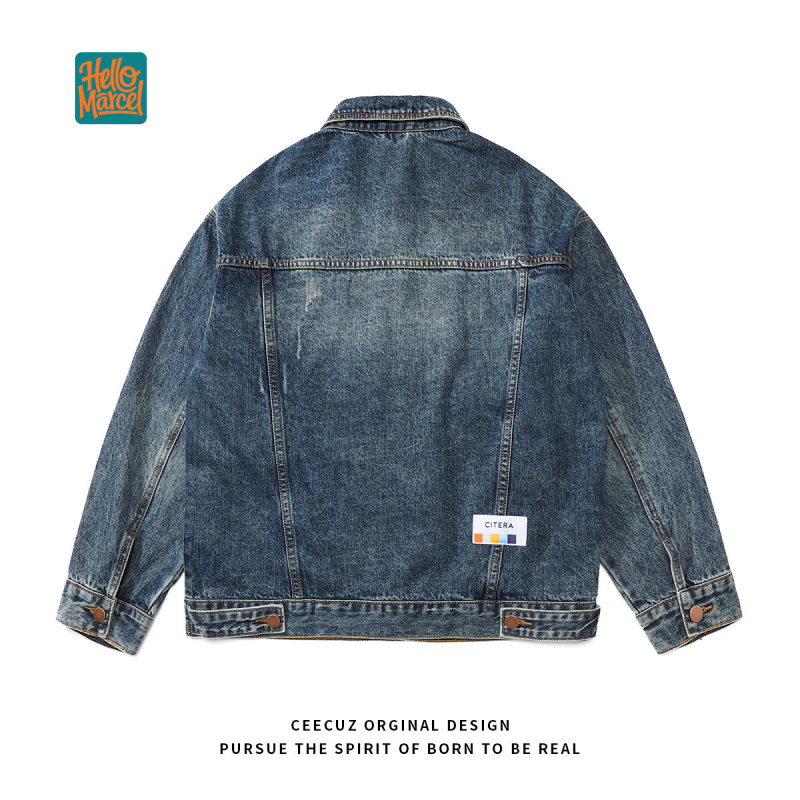 HELLOMARCEL Jaket Jeans Kualit - Mens Fashion Denim Jacket ulasan dan harga