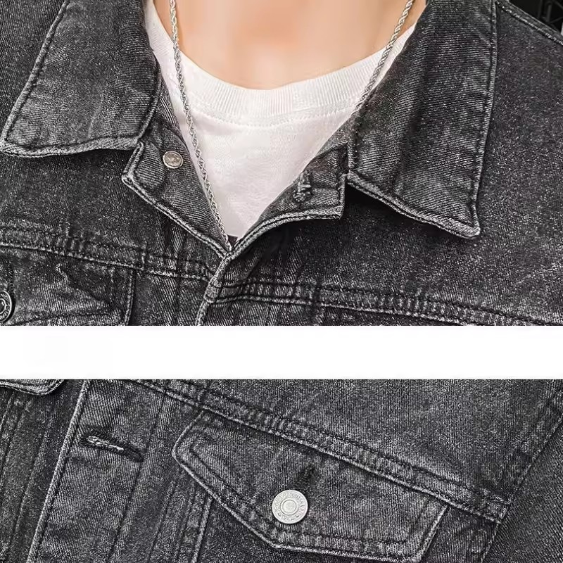 Jaket Jeans Patch Bordir Serig - Mens Fashion Denim Jacket ulasan dan harga