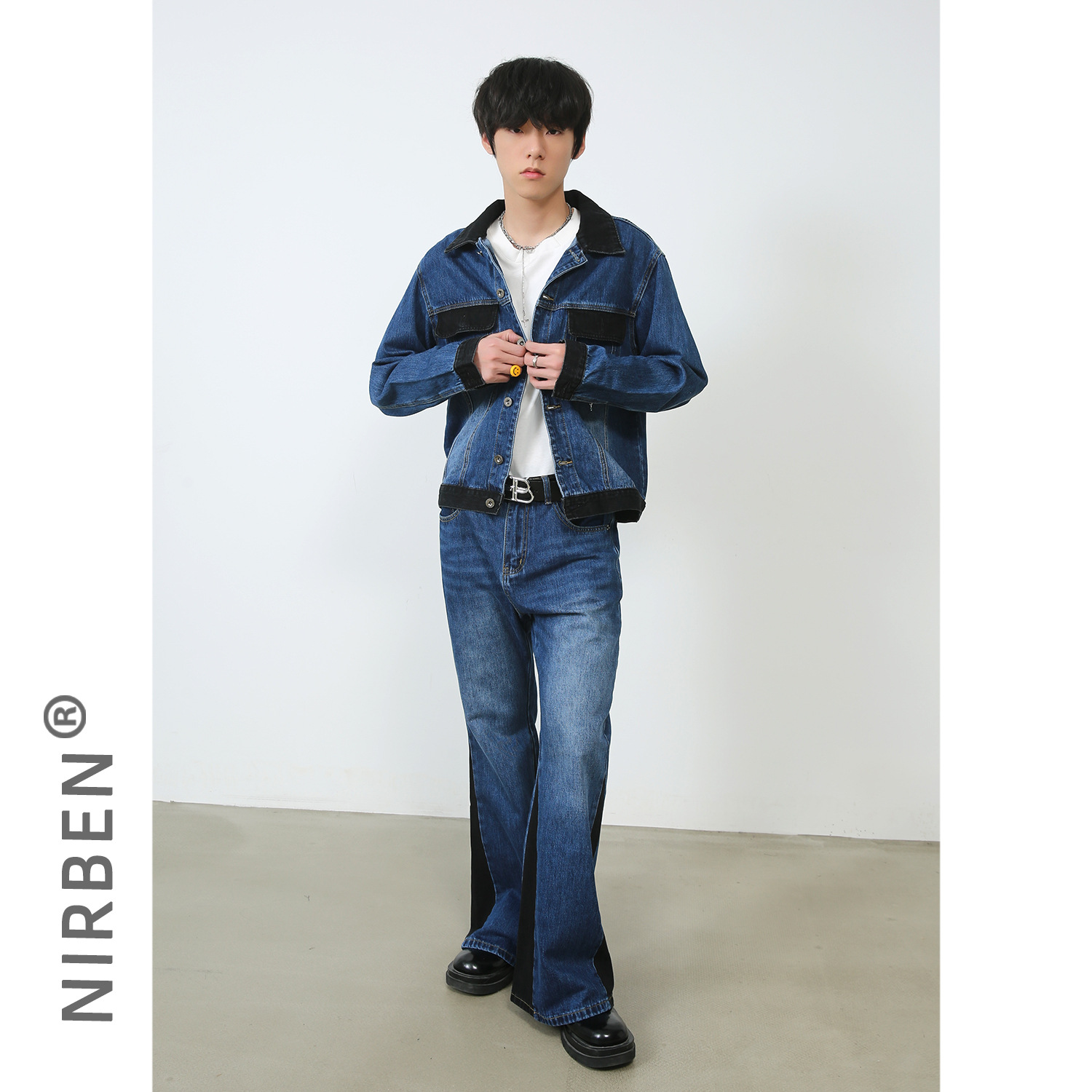 Setelan Jaket Denim Baru Pria  - Mens Fashion Denim Jacket ulasan dan harga