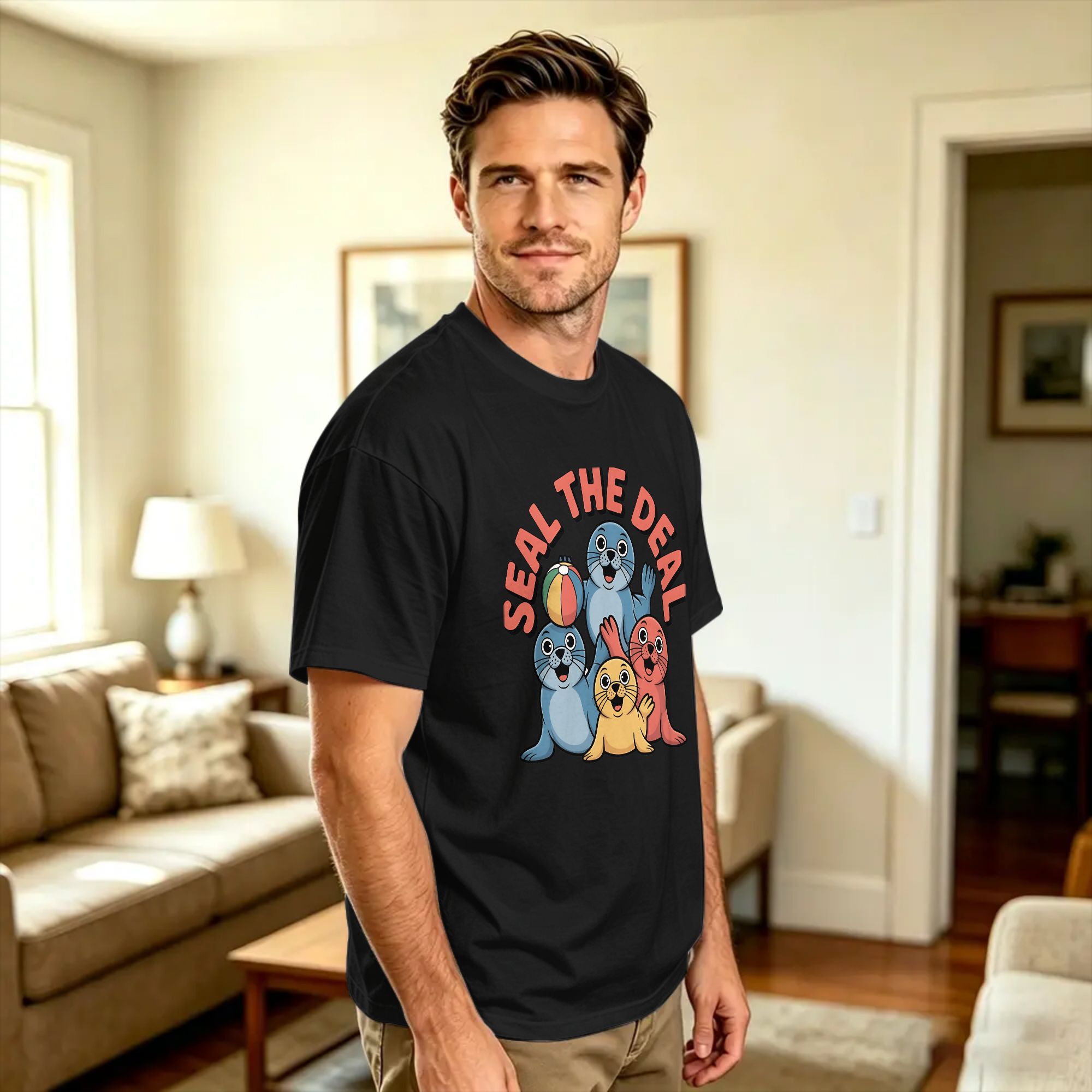 Kaos Vintage Beach Seal the De - Men'S Fashion Deals ulasan dan harga