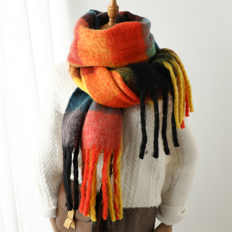 Syal Kotak-kotak Musim Gugur M - Men Scarf Wool ulasan dan harga