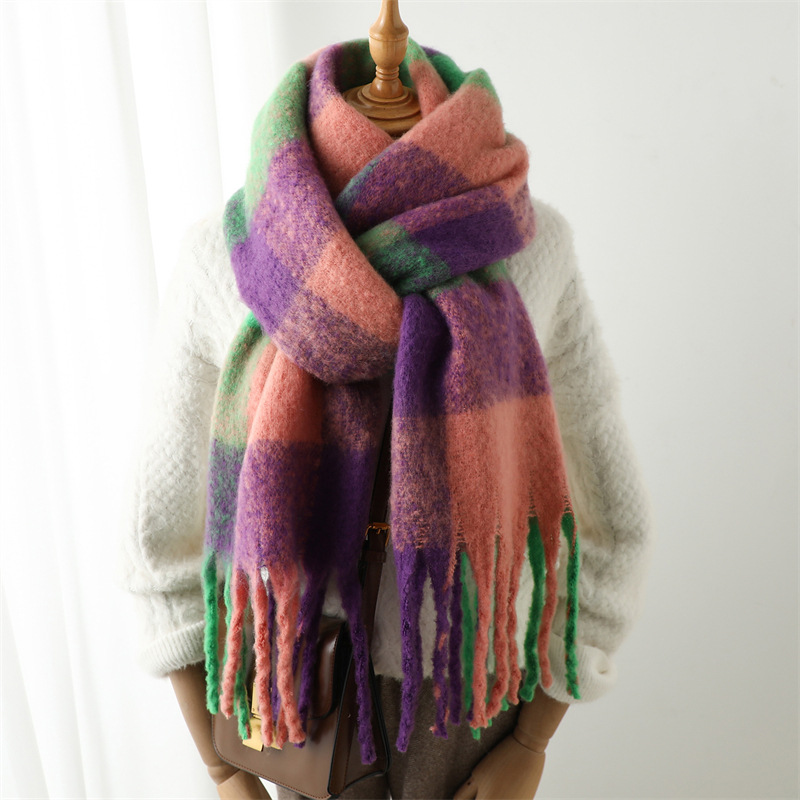 Syal Kotak-kotak Musim Gugur M - Men Scarf Wool ulasan dan harga